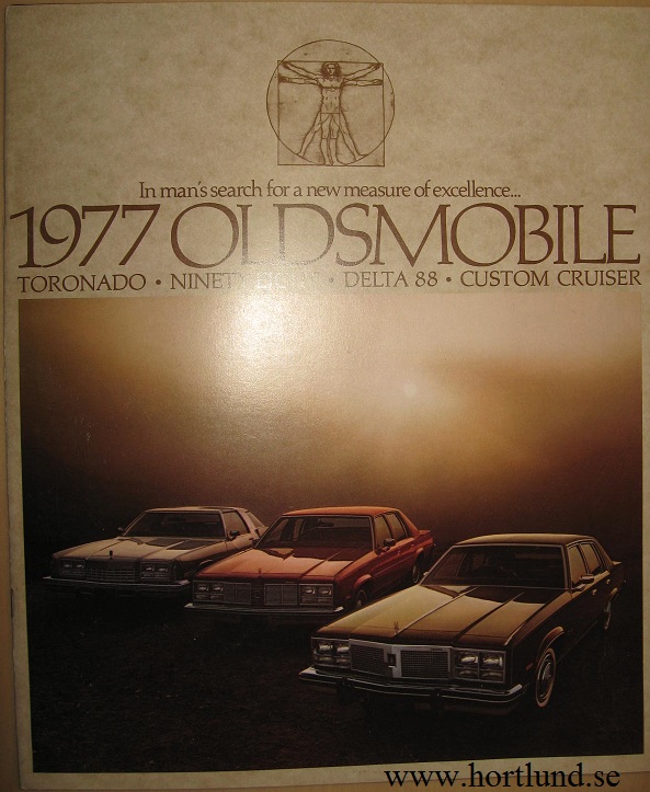 1977 Oldsmobile Toronado 98 Delta 88 Custom Cruiser stor Lyxbroschyr
