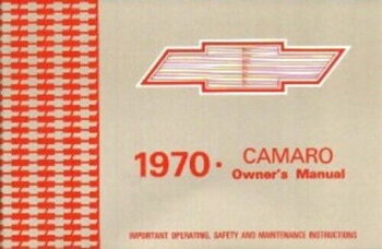 1970 Chevrolet Camaro Owner's Manual