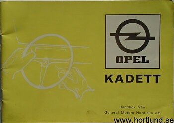 1972 Opel Kadett Handbok