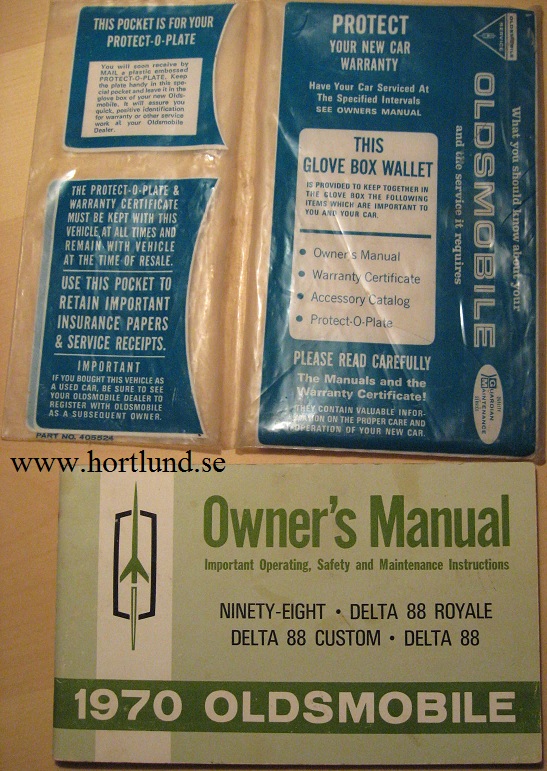 1970 Oldsmobile 98 88 Owner's Manual