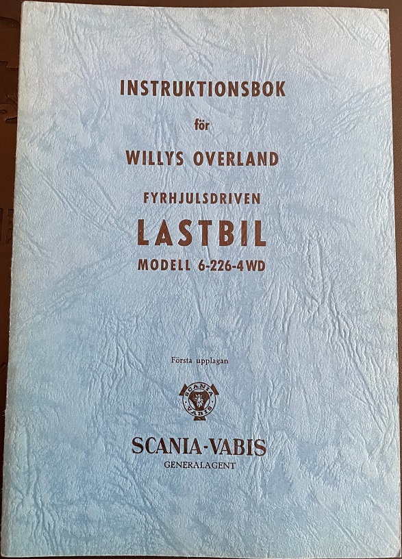 1954 Willys Overland 6-226-4WD Instruktionsbok svensk