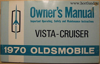 1970 Oldsmobile Vista Cruiser Owner's Manual