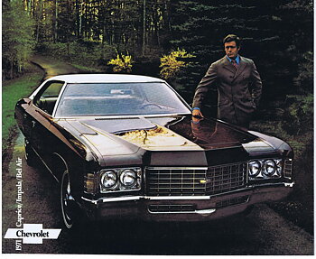 1971 Chevrolet Caprice Impala Bel Air Försäljningsbroschyr R-1
