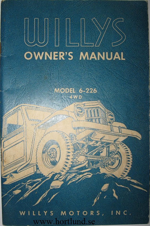 1955 Willys 6-226 4WD Owner's Manual