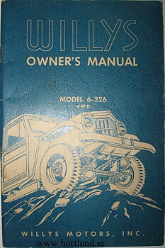 1955 Willys 6-226 4WD Owner's Manual