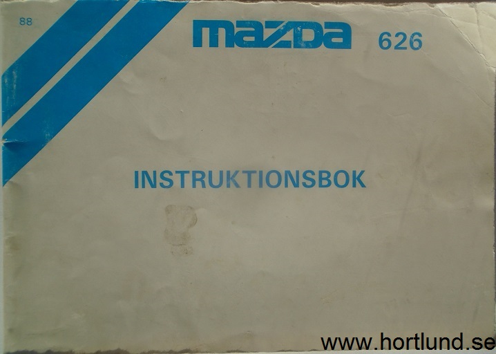 1988 Mazda 626 Instruktionsbok