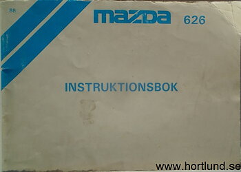 1988 Mazda 626 Instruktionsbok