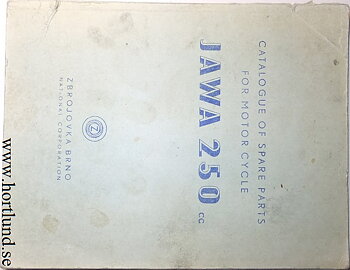 1947 - 1952 Jawa 250 typ 11 Reservdelskatalog