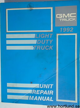 1992 GMC Light Duty Truck Unit Repair Manual
