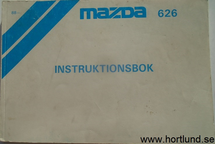 1988 Mazda 626 Instruktionsbok 2:a utg.