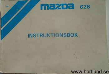 1988 Mazda 626 Instruktionsbok 2:a utg.