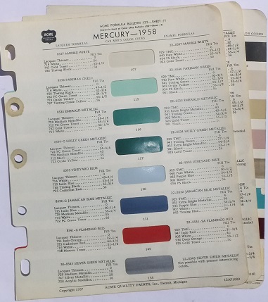 1958 Mercury Acme lackkarta