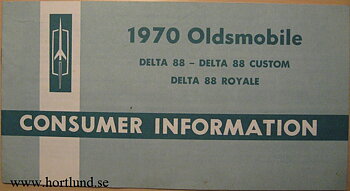 1970 Oldsmobile Delta 88 Consumer Information