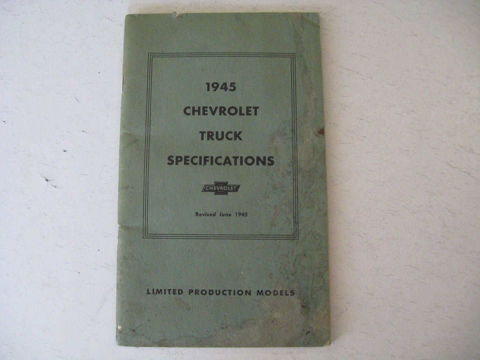1945 Chevrolet Truck Specifications
