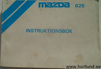 1989 Mazda 626 Instruktionsbok