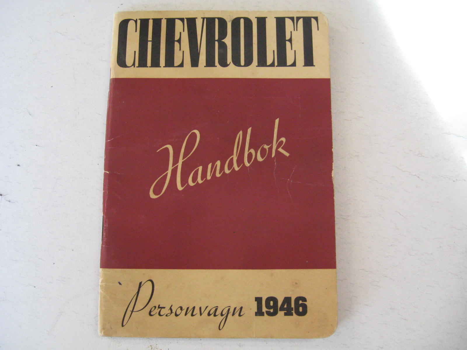1946 Chevrolet Personvagn Handbok Svenskt Original