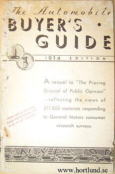 1934 GM The Automobile Buyer's Guide