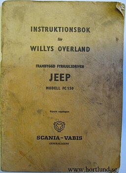 1958 Jeep FC 150 Instruktionsbok svensk
