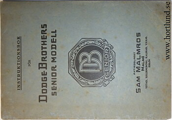 1928 Dodge Senior Instruktionsbok svensk