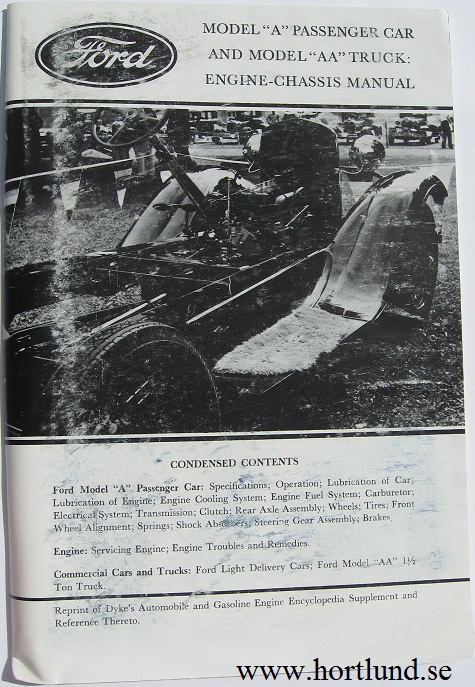 1928 Ford A och AA Engine-Chassis Manual
