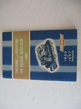 1940 - 1947 Chevrolet Ckecking and Adjusting the voltage regulator