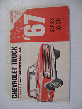 1967 Chevrolet Truck Owners Manual Series 10 - 30