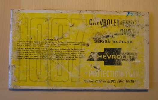 1967 Chevrolet Truck Owner Protection Plan