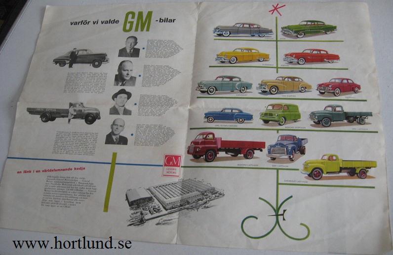 1954 GM svensk folder  - 2