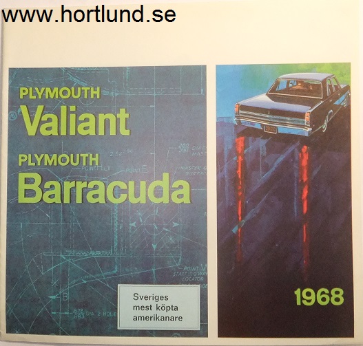 1968 Plymouth Valiant och Barracuda broschyr svensk