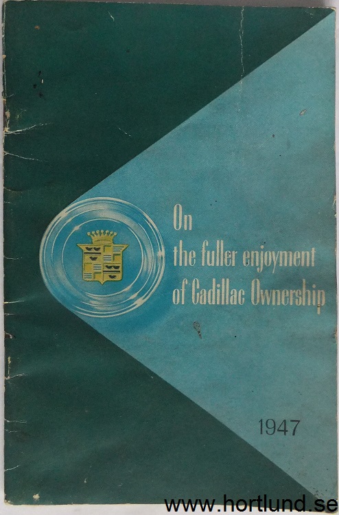 1947 Cadillac Owners Manual
