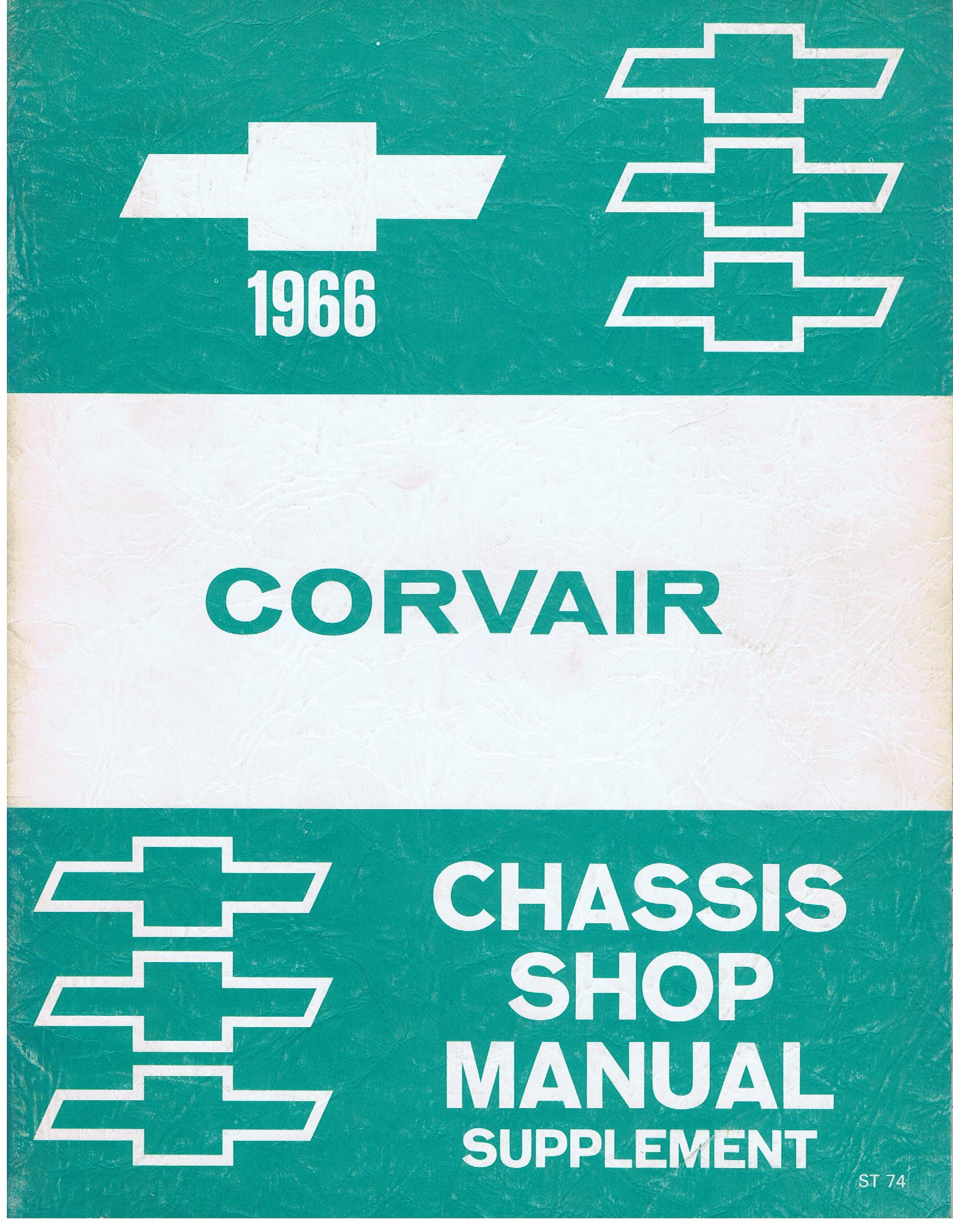 1966 Chevrolet Corvair Chassis Shop Manual Supplement