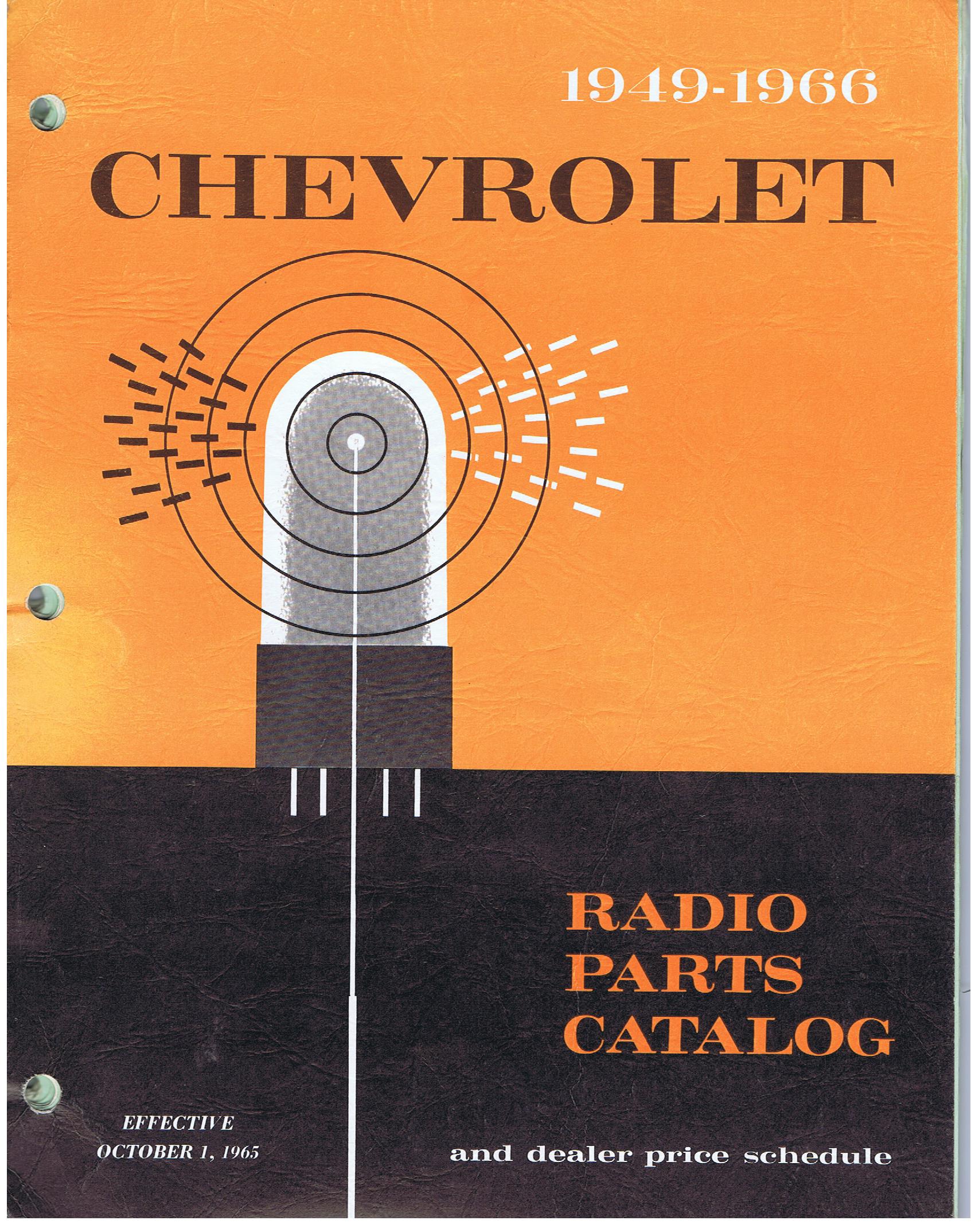 1949 - 1966 Chevrolet Radio Parts Catalog