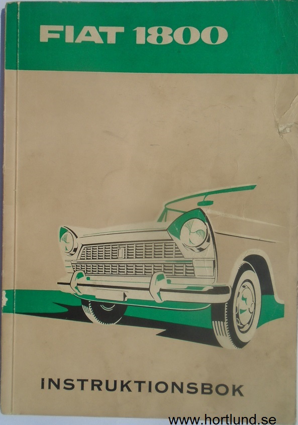 1959-1960 Fiat 1800 & 2100 Instruktionsbok svensk