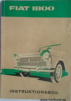 1959-1960 Fiat 1800 & 2100 Instruktionsbok svensk