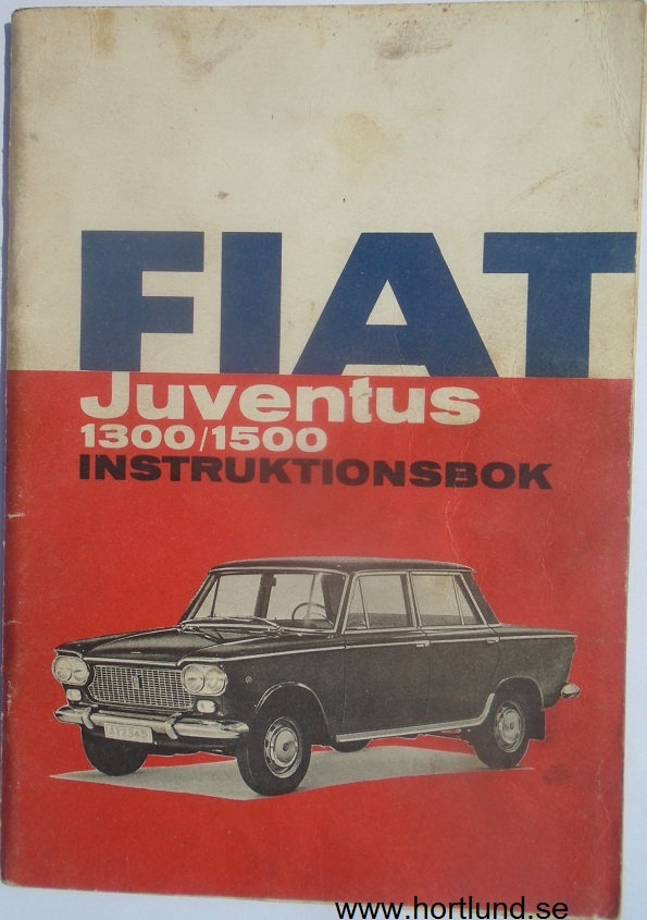 1963 Fiat 1300-1500 Juventus instruktionsbok svensk