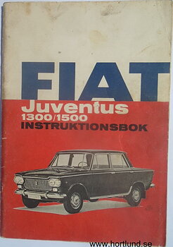 1963 Fiat 1300-1500 Juventus instruktionsbok svensk
