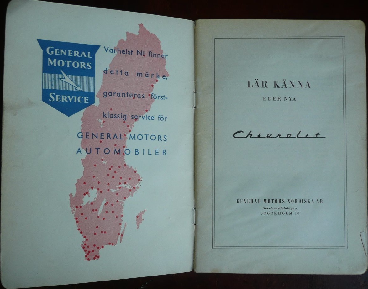 1957 Chevrolet Handbok Svenskt Original - 3