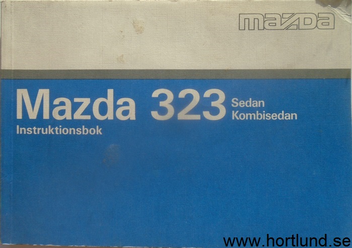 1991 Mazda 323 Instruktionsbok