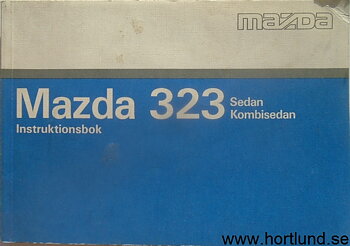 1991 Mazda 323 Instruktionsbok