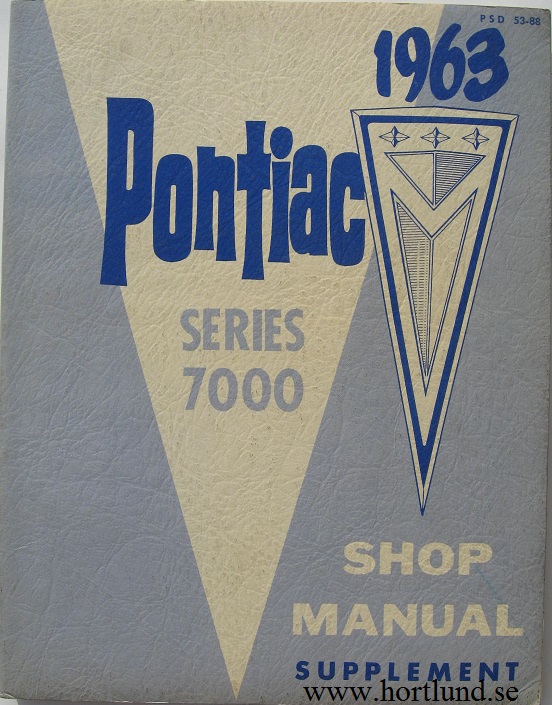 1963 Pontiac Strato-Chief Laurentian Parisienne Maintenance Manual supplement