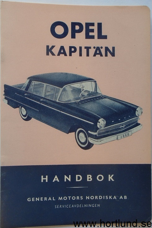1960 Opel Kapitän Handbok