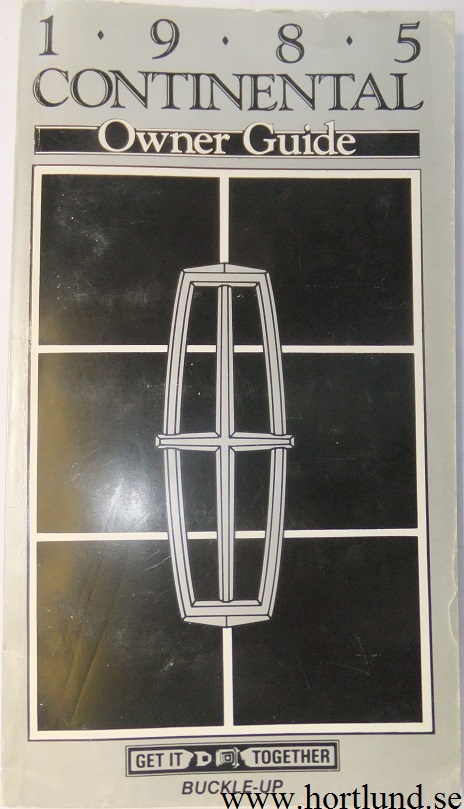 1985 Lincoln Continental Owners Manual