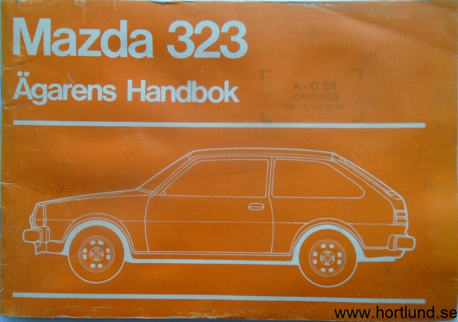 1979 Mazda 323 Instruktionsbok
