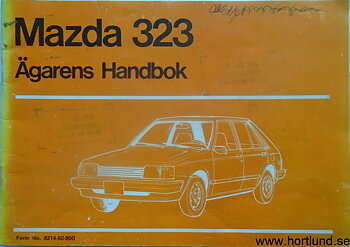 1980 Mazda 323 Instruktionsbok