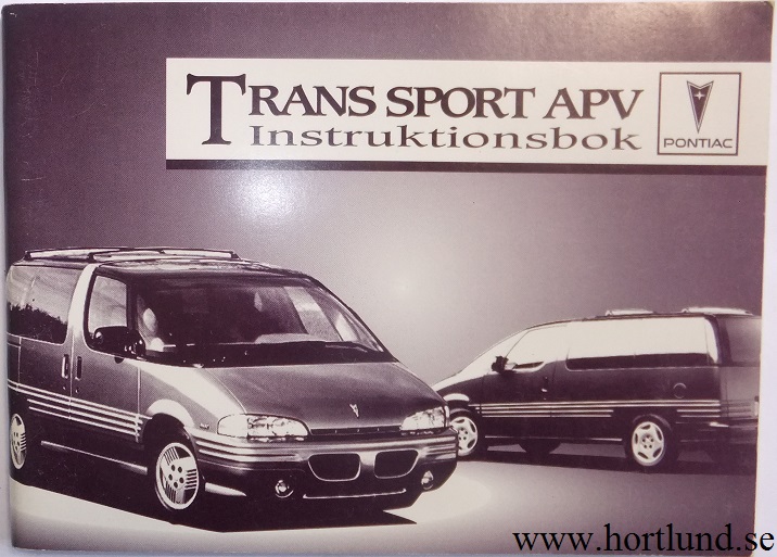 1994 Pontiac Trans Sport APV Instruktionsbok svensk