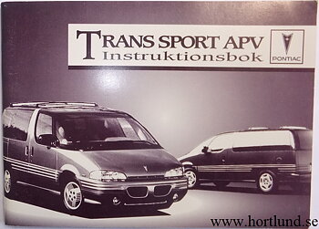 1994 Pontiac Trans Sport APV Instruktionsbok svensk