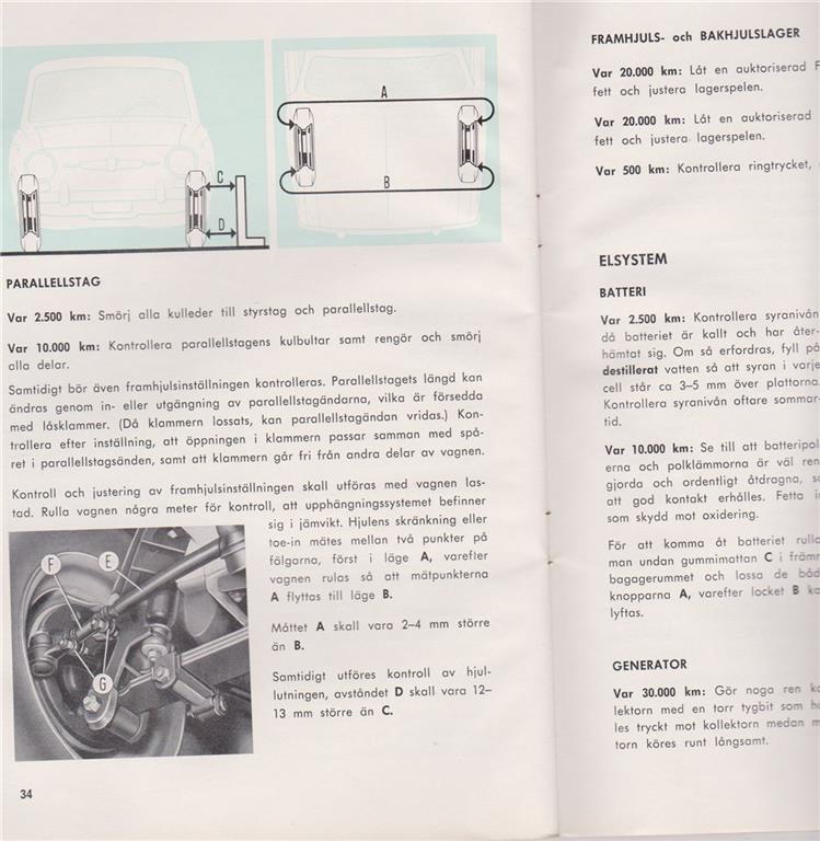 1964 Fiat 850 instruktionsbok svensk - 2