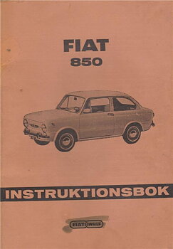 1964 Fiat 850 instruktionsbok svensk