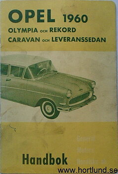 1960 Opel Olympia och Rekord Handbok