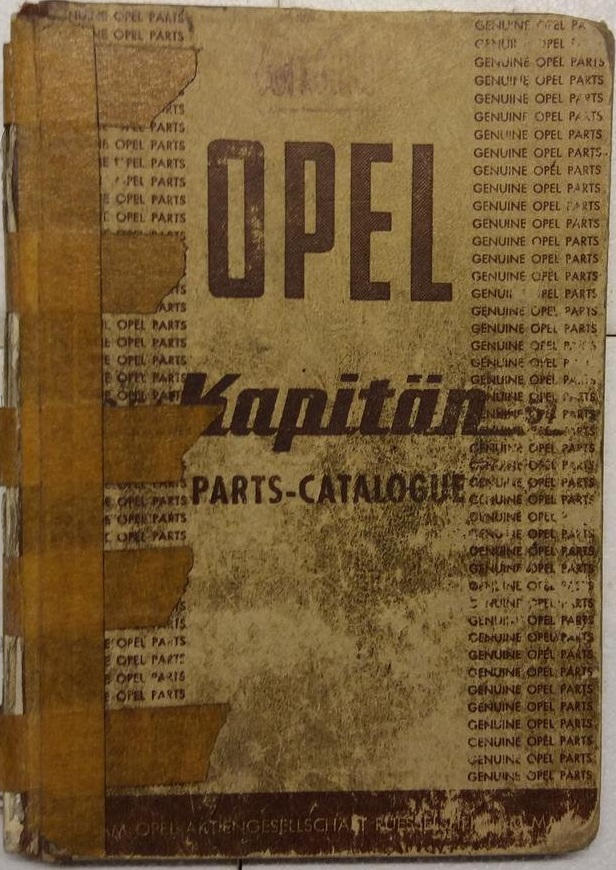 1951 Opel Kapitän Parts Catalogue